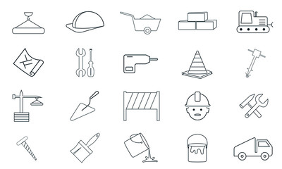 Building tools icons for construction and repair-related websites