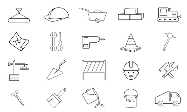Building tools icons vector illustration used for web.