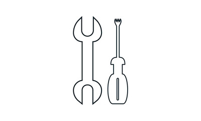 Tools icon for repair and maintenance-related websites