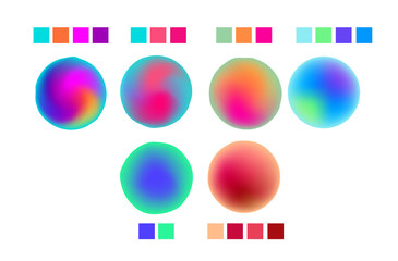 Design circle element collection with gradients.