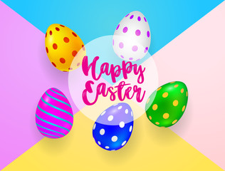 Easter holiday poster design.