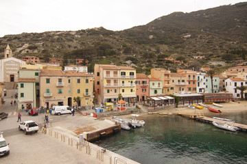 isola del giglio borgo Giglio lungo le sponde dell'isola toscana Italia