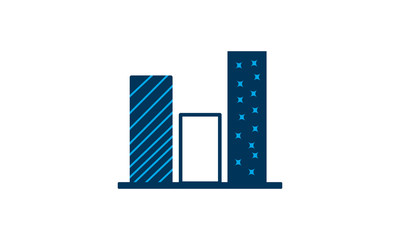 Bar chart icon for statistical data analysis and business websites