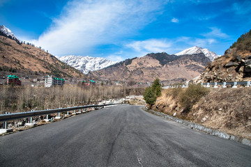 landscape with road in india