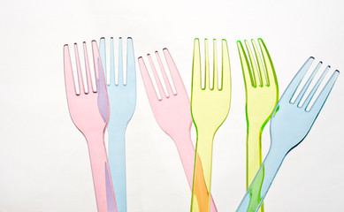 Fork on white background