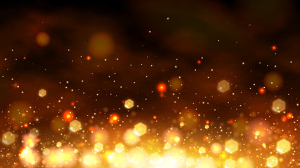 Gold bokeh abstract background. Vector stock illustration