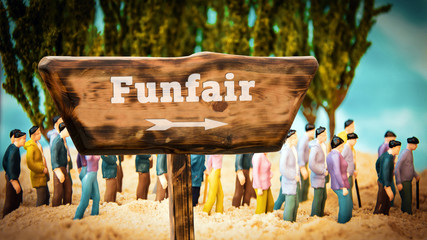 Street Sign to Funfair