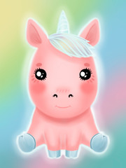 cute kawai unicorn kid
