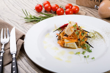 Squid asain spicy seafood salad