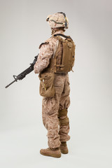 United States Army  marines ranger with assault rifle