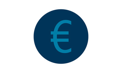 Euro Coins vector icon. Style is flat symbol,rounded angles, white background.