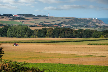 Obraz premium magnificent panorama of the northern coast of France with the view of the cap