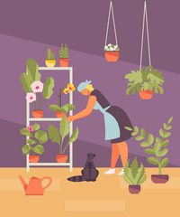 Home garden plants vector