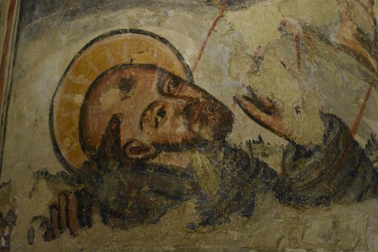 Otranto (Lecce) - Cripta della Cattedrale - Affresco - San Francesco riceve le Stimmate