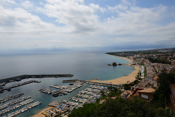 blick auf blanes vom haus sant joan