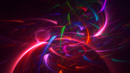 3D rendering multicolored abstract fractal