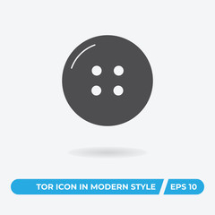 Clothes button vector icon, simple sign for web site and mobile app.