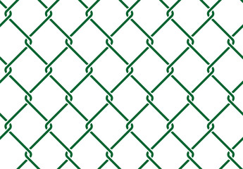 Fototapeta premium Seamless dark green vector fence. Isolated on white background.