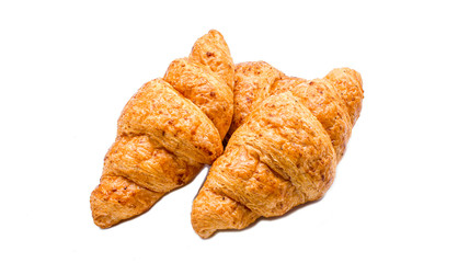 croissants on white background