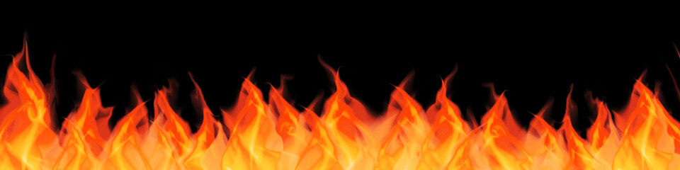 Fototapeta premium Illustration of flame. black background. 炎のイラスト 黒背景 