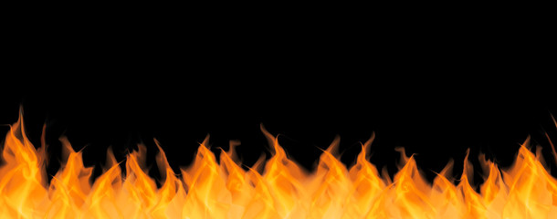 Illustration of flame. black background.  炎のイラスト　黒背景	