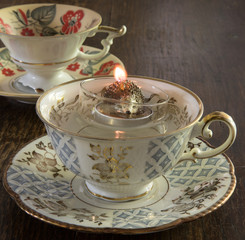 Windlicht, Igel, Kerze, Tasse, Wasser, Teelicht, Dekoration, 