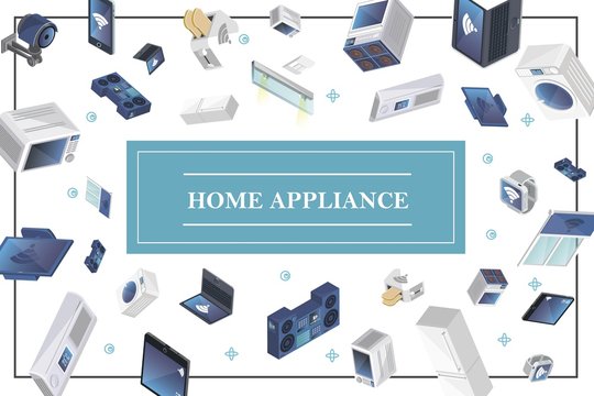 Isometric Home Appliances Concept