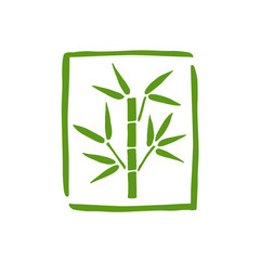 Bamboo Icon. Bamboo Tree Vector Logo.