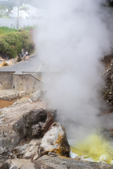 Hot springs in Furnas, Sao Miguel island, Azores, Portugal