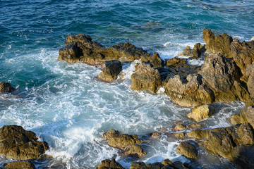 Meerufer bei Rethymnon, Kreta, Griechenland