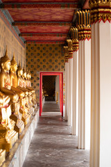 Fototapeta premium Ancient Buddha's statue at Wat Pho Temple, Bangkok, Thailand.