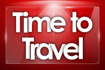 travel word in colored rectangles background