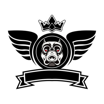 head dog logo vector image