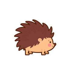 Vector illustration of cute hedgehog