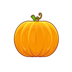 Vector illustration of cartoon pumpkin