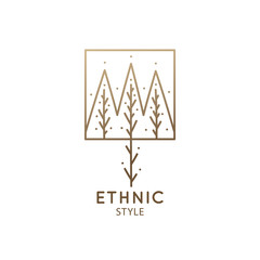 Abstract tree square logo