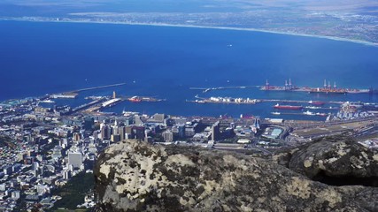 Cape town South Africa top view from table mountain