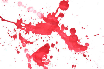 red paint splash isolated on white background
