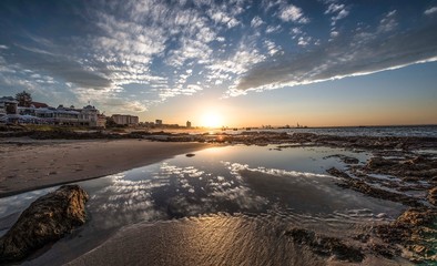 Sunset over the Port Elizabeth beaches.