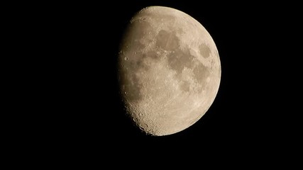 4 K video Moon on a dark sky