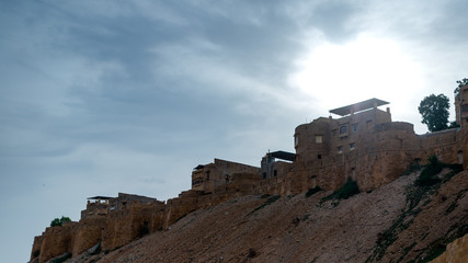 Beautiful panorama of the Golden Fort of Jaisalmer, India