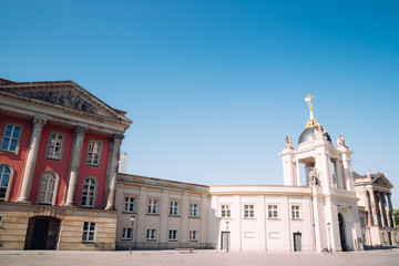 Fototapeta premium Am Alten Markt square and Landtag Brandenburg parliament in Potsdam, Germany