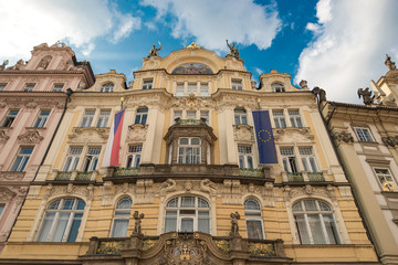 Obraz premium prague street old city praha praga