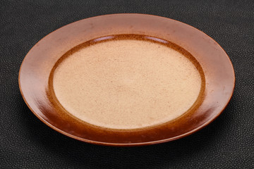 Empty ceramic plate