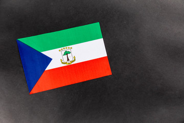 equatorial guinea flag on a black background