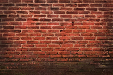 black and red grunge brick wall texture background with old dirty and vintage style pattern