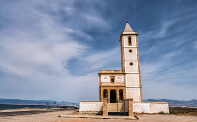 Abandoned Church at Almadraba de Monteleva, Cabo de Gata near Almeria, Spain