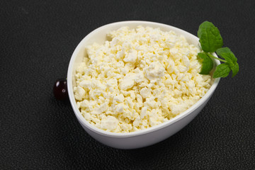 Fresh tasty curd in the bowl