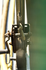 Alte rostige Seilwinde