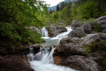 Fototapeta na wymiar Waterfall in Greece mountains